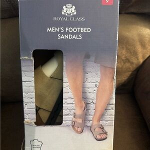 Royal Class Men's Tan Footbed Sandals